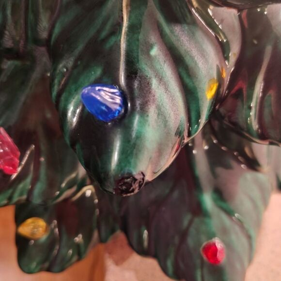 Vintage Tall Ceramic Christmas Tree with Base 18" - Picture 5 of 11